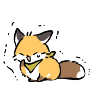 😖 14cd6f6c fox, animal, cartoon, cute, mammal, furry telegram sticker