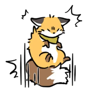 😱 204aaeb9 fox, animal, cute, cartoon, sticker telegram sticker