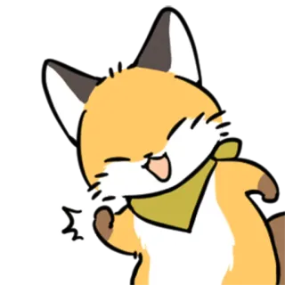 ✊ 5d0b433e fox, animal, cartoon, cute, sticker telegram sticker