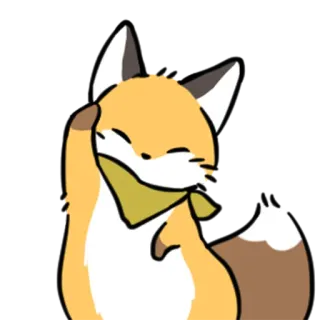 👋 ba87cfb1 fox, cartoon, animal, cute, sticker, bandana telegram sticker