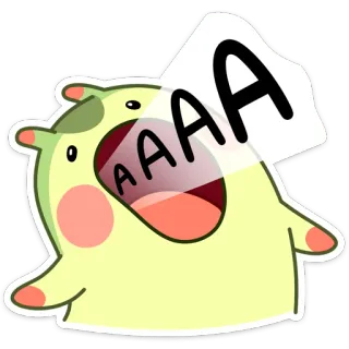 😮 84d62c8c AAAA 漫画, 叫び, モンスター, 可愛い, 表情, AAAA telegram sticker