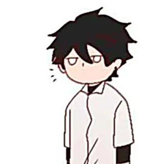 🐈‍⬛️ 31baf996 Anime, Kreskówka, Postać, Uroczy, Chłopak, Rysunek telegram sticker