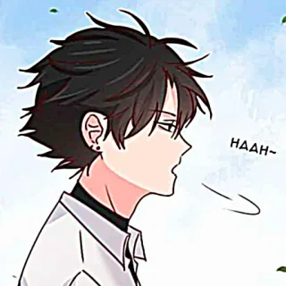 🐈‍⬛️ 47d9b757 HAAN~ anime, kreskówka, postać, profil, mężczyzna, emocja telegram sticker