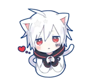 😘 8dca2c60 anime, gato, fofo, kawaii, chibi telegram sticker