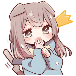 😱 28865d72 Anime, Imut, Chibi, Kawaii, Anjing, Ekspresi, Seni digital telegram sticker