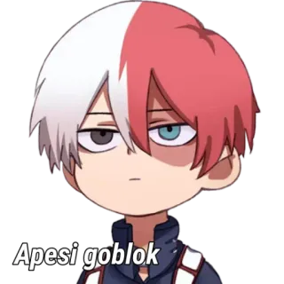 🩸 925b4026 Shoto Todoroki My Hero Academia Apesi goblok Anime, Shonen, Manga, Todoroki, My Hero Academia, Cartoon, Chibi telegram sticker