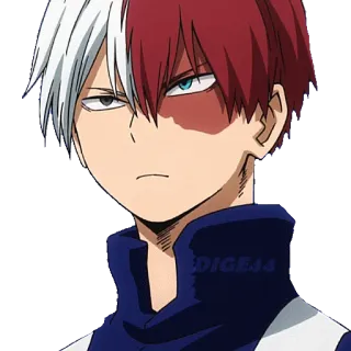 😐 000be7e8 Shoto Todoroki My Hero Academia Anime, Manga, My Hero Academia, Shoto Todoroki, Nhân vật, Siêu anh hùng telegram sticker