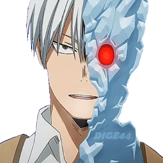 👁 0520447c Shoto Todoroki My Hero Academia Anime, My Hero Academia, Shoto Todoroki, Băng, Lửa, Nhân vật, Manga telegram sticker