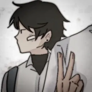 🐾 b0d066cd Anime, Hoạt hình, Nhân vật, Dấu hiệu hòa bình, Tuổi trẻ, Thiếu niên whatsapp sticker