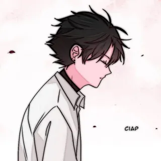 🦎 49453a52 CIAP アニメスタイル, 悲しい, プロフィール, 男性キャラクター, 若い大人, 漫画, 美的 telegram sticker