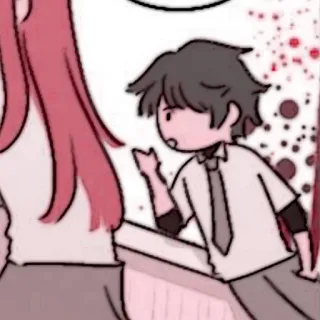 🦎 cc116fda アニメ, 漫画, 学生, ジェスチャー, イラスト, 会話 telegram sticker