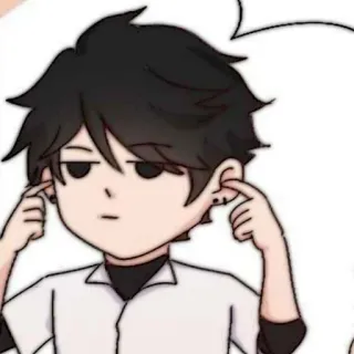 🐈‍⬛️ b684689c 만화, 일러스트, 귀, 청각, 손가락, 소년 telegram sticker