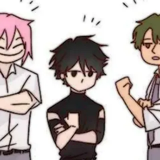 🐈‍⬛️ df7495d6 애니메이션, 만화, 캐릭터, 친구, 학교, 만화 telegram sticker