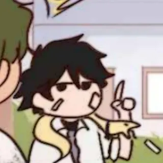 🐈‍⬛️ fa26443a 만화, 캐릭터, 모욕적인 제스처, 가운데 손가락 telegram sticker