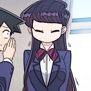 🧬 73a121fb Komi Shouko Komi Can't Communicate 애니메이션, 만화, 교복, 귀여운, 수줍음, 카와이, 코미양은 커뮤증입니다 telegram sticker