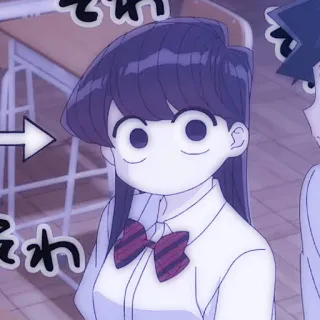 ☂️ 6a59eb64 Komi Shouko Komi Can't Communicate 애니메이션, 코미 양은 커뮤증입니다, 코미 쇼코, 귀여운, 만화, 귀여움, 여고생 telegram sticker