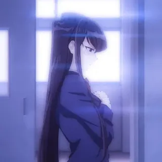 ☂️ 711e798b Komi Shouko Komi Can't Communicate 애니메이션, 여고생, 코미 양은 커뮤증입니다, 수줍음, 귀여운 telegram sticker