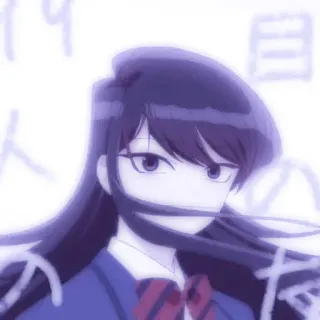 ☂️ a162c400 Komi Shouko Komi Can't Communicate 애니메이션, 여고생, 코미 양은 커뮤증입니다, 코미 쇼코, 만화, 귀여운, 소녀 telegram sticker