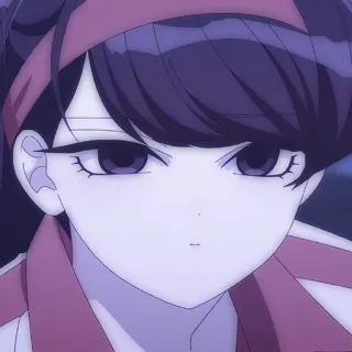 ☂️ d8f70bae Komi Shouko Komi Can't Communicate 애니메이션, 만화, 코미양은 커뮤증입니다, 코미 쇼코, 만화, 일본어, 귀여운, 표정 telegram sticker