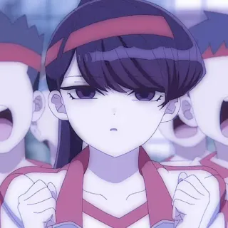 ☂️ f3f29797 Komi Shouko Komi Can't Communicate 애니메이션, 코미 양은 커뮤증입니다, 코미 쇼코, 귀여운, 수줍음, 캐릭터 telegram sticker