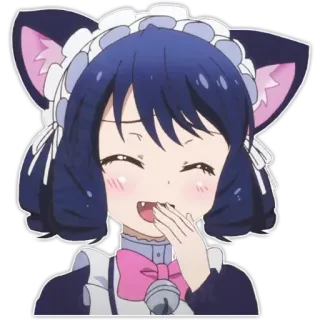 😄 016f5cdb Anime, Katzenmädchen, Maid, Kawaii whatsapp sticker