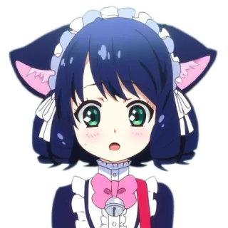 😧 12345431 Anime, Katzenmädchen, Maid, Süß, Kawaii, Weiblich whatsapp sticker