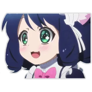 😃 16d6f557 Anime, Mädchen, Süß, Cartoon, Maid, Charakter whatsapp sticker