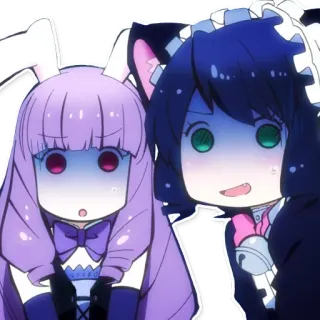 😨 1e2df5a7 Anime, Cartoon, Chibi, Maid, Katzenohren, Hasenohren whatsapp sticker