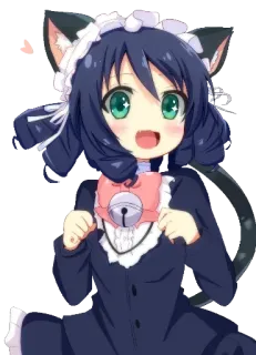 😃 6b7af708 Anime, Katzenmädchen, Maid, Kawaii, Süß whatsapp sticker