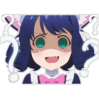 ❔ c69dccf1 Anime, Cartoon, Fragezeichen, Verwirrt, Wütend, Mädchen whatsapp sticker