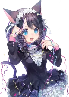 😺 f4691f1e Anime, Katzenmädchen, Maid, Süß, Kawaii whatsapp sticker