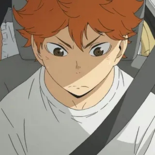 🏹 033ee010 Hinata Shoyo Haikyuu!! Hinata Shoyo, Haikyuu!!, Anime, Manga, Personage, Jongen, Oranje haar telegram sticker