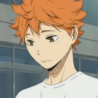 🍊 131b9861 Hinata Shoyo Haikyuu!! Anime, Personage, Hinata, Shoyo, Haikyuu, Volleybal, oranje haar telegram sticker
