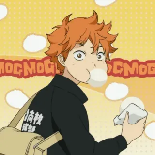 ☀️ cdf03a05 Hinata Shoyo Haikyuu!! Anime, Manga, Volleybal, Personage, Hinata Shoyo, Haikyuu, Eten telegram sticker