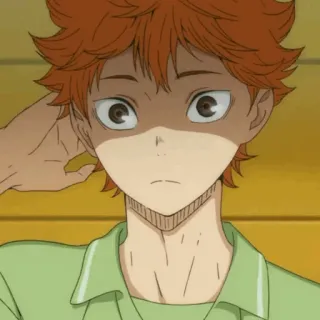 🥃 dae2dde2 Hinata Shoyo Haikyuu!! Anime, Personage, Haikyuu, Hinata Shoyo, oranje haar, volleybal, sport telegram sticker