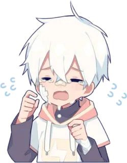 😭 670e2b60 슬픈, 울음, 애니메이션, 부상, 만화, 캐릭터 telegram sticker