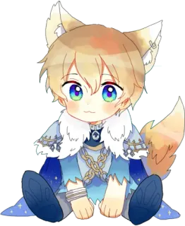 😸 6aaf76b3 애니메이션, 여우, 케모노미미, 귀여운, 카와이, 치비, 퍼리 telegram sticker