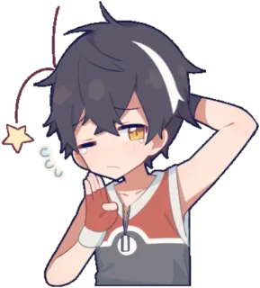 😣 6bda0175 애니메이션, 만화, 캐릭터, 슬픈, 감정적인, 지친, 피곤한, 귀여운 telegram sticker