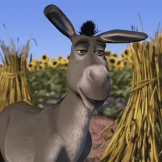 🪲 4f15de99 Donkey Shrek burro, Shrek, dibujos animados, animado, personaje, Dreamworks, comedia whatsapp sticker