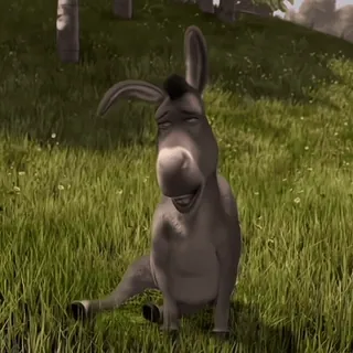 🪲 7e71db09 Donkey Shrek burro, Shrek, animado, película, dibujos animados whatsapp sticker