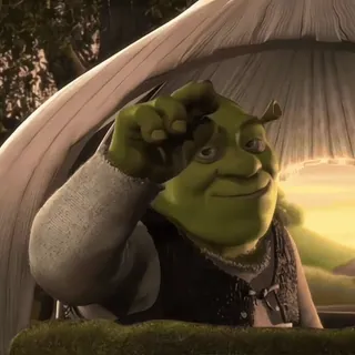 🪲 9a2aacb4 Shrek ogro, película, personaje, animado, Dreamworks, divertido, dibujos animados whatsapp sticker