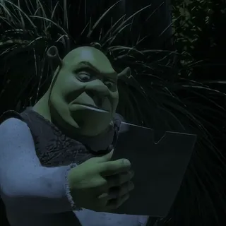 🪲 a56a4a7a Shrek ogro, película, animado, Dreamworks, personaje, verde whatsapp sticker