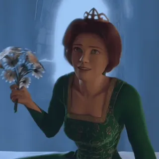 🪲 e3a67b61 Princess Fiona Shrek princesa, fiona, shrek, película, animado, personaje, reina whatsapp sticker