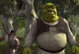 😨 3e0f53e7 Shrek ogro, burro, película, cuento de hadas telegram sticker