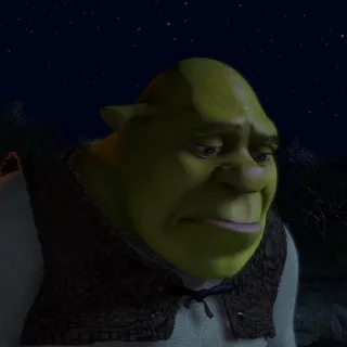 😢 ccfdc447 Shrek ogro, verde, dreamworks, película, animada telegram sticker