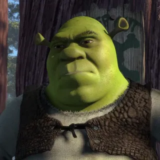 🤨 d31e2437 Shrek ogro, verde, película, dibujos animados, divertido telegram sticker