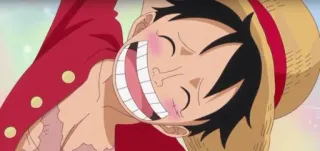 ☺️ 13da393b Luffy One Piece Anime, Mangá, One Piece, Luffy, Desenho animado, Feliz, Sorriso telegram sticker