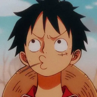 🤥 24fc4e26 Monkey D. Luffy One Piece Luffy, One Piece, anime, desenho animado, pirata, chapéu de palha telegram sticker