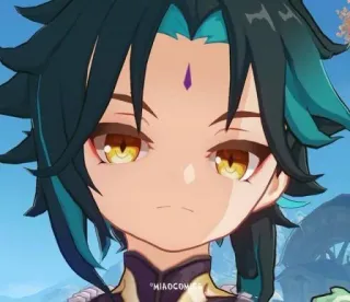 😒 763eea30 Xiao Genshin Impact MIAOCONWIG Anime, Genshin Impact, Xiao, Video game, Personagem, Miaoconwig telegram sticker