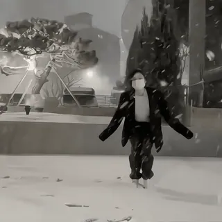 🍩 0df23ebc Schnee, Winter, Person, Straße, Nacht, Kälte telegram sticker